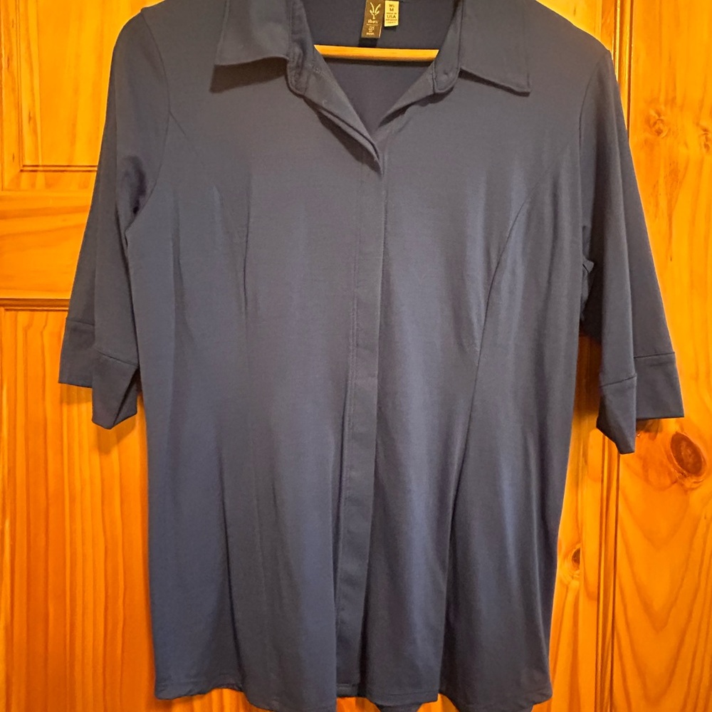 Ibex Merino Wool Blend Shirt in Deep Blue